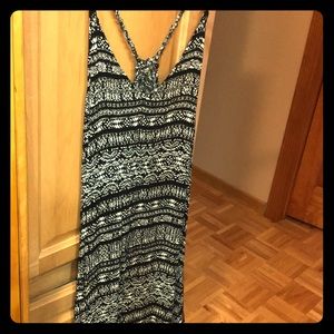 Black and white Aztec Print  Maxi Dress